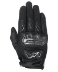 Alpinestars Stella SMX-2 Air Carbon V2 handsker til damer, sort, korte motorcykelhandsker, knobeskytter i kulfiber, 3D mesh-konstruktion, ventileret design til sommerbrug
