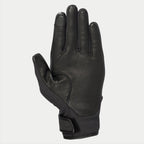 Alpinestars C1 Windstopper V2 handsker, sort, håndfladevisning med forstærkninger i fuldnarvet læder på håndflade og tommelfinger, touchscreen-kompatibel pegefingerspids, kort manchet med krog og løkke-lukning, motorcykelhandske til bykørsel og pendling