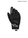 Alpinestars Moblast vandtætte handsker, herre-motorcykelhandsker til urbant brug, sort og hvid, Drystar-tekstil- og gedelæderkonstruktion med PU-knoker og CE-certificering