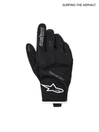 Alpinestars Moblast vandtætte handsker, herre-motorcykelhandsker til urbant brug, sort og hvid, Drystar-tekstil- og gedelæderkonstruktion med PU-knoker og CE-certificering