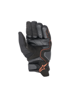 Alpinestars Smx-1 Drystar handsker, vandtætte motorcykelhandsker i sort og rød fluo med forstærket læderhåndflade og polstring til road racing.