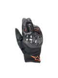 Alpinestars Smx-1 Drystar® handsker, vandtætte motorcykelhandsker til vejbrug, sort og rød fluo, med kulfiber knobeskyttelse