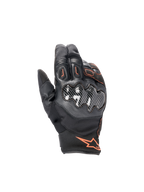 Alpinestars Smx-1 Drystar® handsker, vandtætte motorcykelhandsker til vejbrug, sort og rød fluo, med kulfiber knobeskyttelse