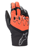 Alpinestars Hyde XT Drystar® XF Gloves, Motorcycle Touring Gloves, Fire Red and Black, featuring protective viscoelastic knuckles, Alpinestars logo on the cuff, and waterproof textile and leather construction.