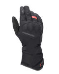 Alpinestars Tourer W-7 V2 Drystar Gloves, Winter Motorcycle Touring Gloves, Black with red accents, featuring reinforced knuckle protection, Alpinestars logo on the back of the hand, and a long adjustable cuff with Drystar branding