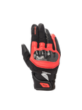 Alpinestars Honda SMX Z Drystar® handsker, vandtætte motorcykelhandsker i sort og rød, fuldnarvet gedelæder med hård knobeskyttelse og Drystar® membran.