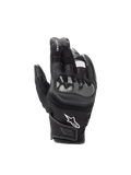 Alpinestars SMX Z Drystar handsker, kortskaftet vandtæt motorcykelhandske til herre, sort, læder med hård knobeskytter.