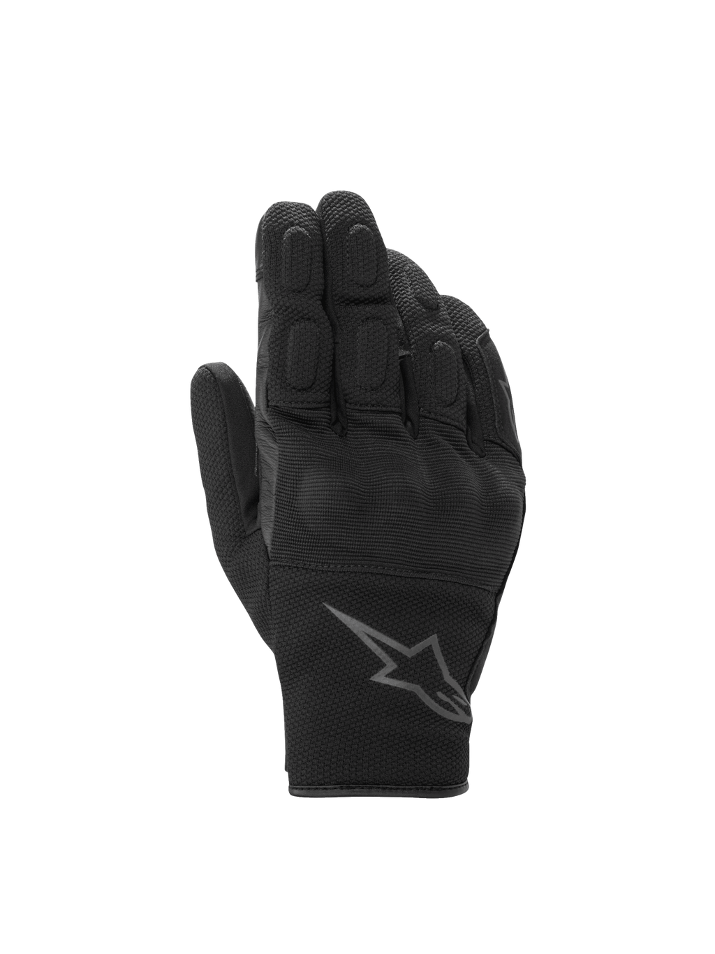 Alpinestars S-Max Drystar® handsker, vandtætte sport-motorcykelhandsker til herrer, sort og grå antracit med knobeskyttelse.