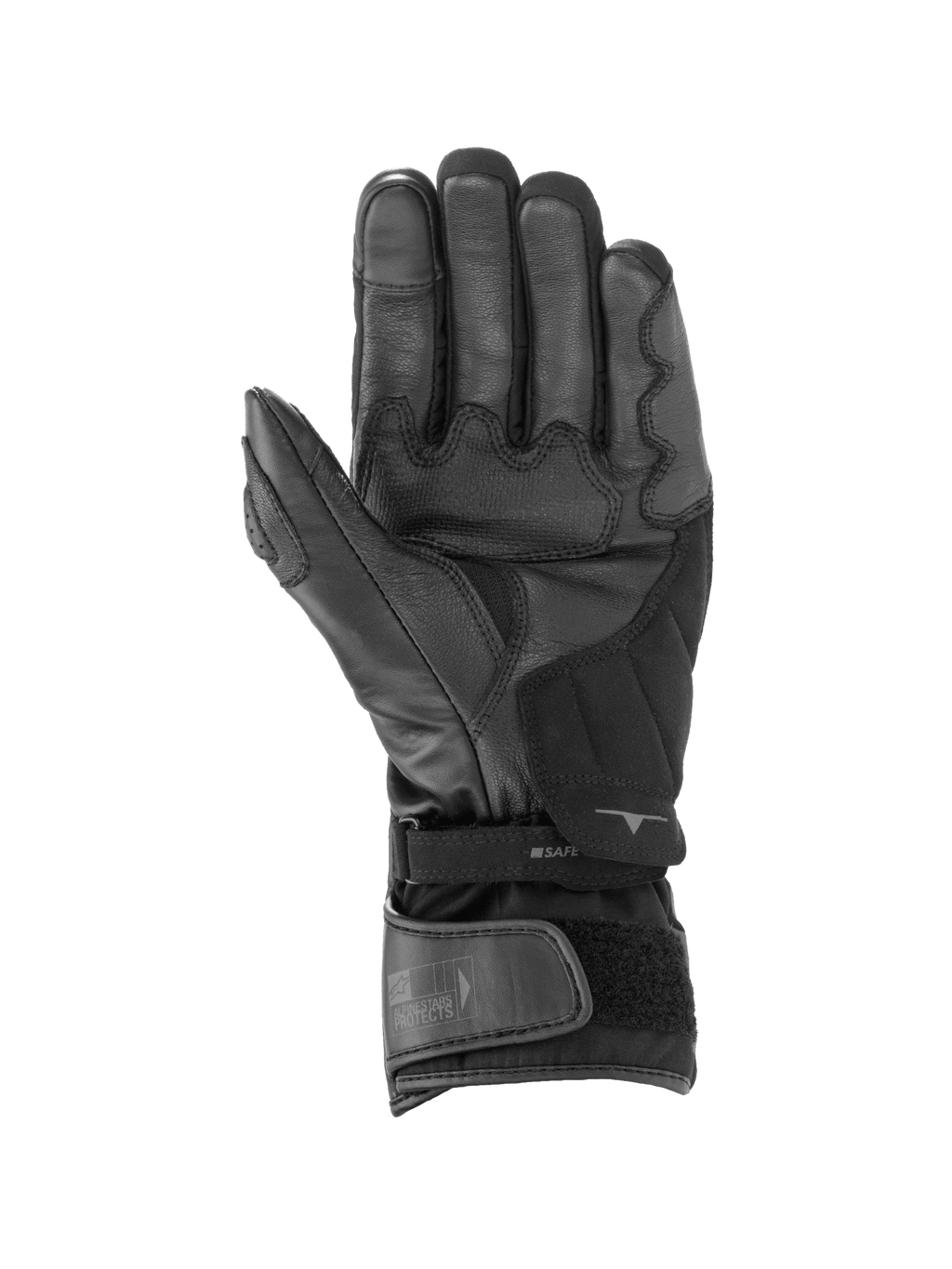 Alpinestars SP-365 Drystar® handsker, vandtætte motorcykelracinghandsker i sort og antracit med læderhåndflade.