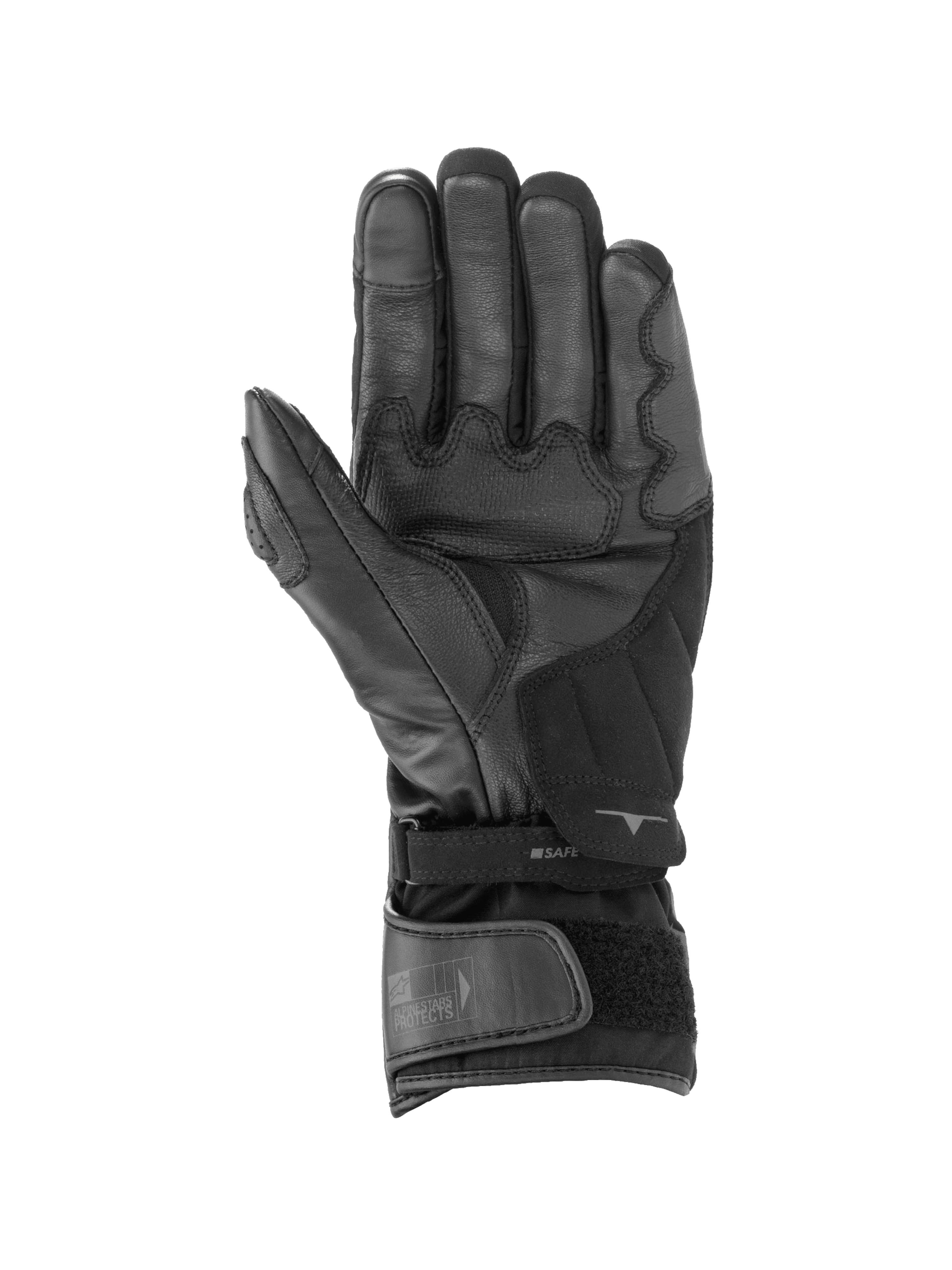 Alpinestars SP-365 Drystar® handsker, vandtætte motorcykelracinghandsker i sort og antracit med læderhåndflade.