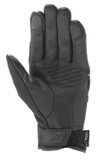 Alpinestars Syncro V2 Drystar® Gloves, Urban Motorcycle Gloves, Black Mid Gray, palm view featuring synthetic suede construction, padded reinforcements, touchscreen-compatible fingertip, and velcro wrist strap with Alpinestars branding.