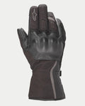 Alpinestars Stella Tourer W-7 Drystar® handsker til damer, sort, vintermotorcykelhandske i touring-stil med lang manchet, læder- og softshell-konstruktion, læderdækket hård knobeskyttelse, reflekterende sølvdetaljer og Alpinestars-logo på fingeren.