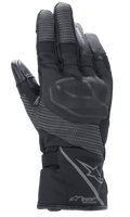 Alpinestars Stella Andes V3 Drystar handsker til damer, sort antracit, baghåndsvisning der viser integreret knobeskyttelse, reflekterende ripstop-paneler, Alpinestars-logo og Drystar Performance-branding på manchetten, adventure touring motorcykeludstyr