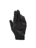 Alpinestars Stella S-Max Drystar handsker, vandtætte dame-motorcykelhandsker til vejbrug, sort og antracit, læder og strækmesh med hård knobeskytter