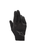 Alpinestars Stella S-Max Drystar handsker, vandtætte dame-motorcykelhandsker til vejbrug, sort og antracit, læder og strækmesh med hård knobeskytter