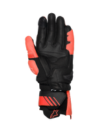 Alpinestars GP Plus R V3 læderhandsker til herrer, racinghandsker i sort og rød, med TPU-håndfladeslider og perforeringer.