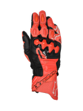 Alpinestars GP Plus R V3 læderhandsker, motorcykelracinghandsker til herrer, rød og sort, TPU-knobeskyttelse, CE-certificeret, læderkonstruktion