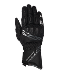 Alpinestars SP-3 handsker, motorcykelracinghandsker med lang manchet, sort med hvide og grå detaljer, PU-dækket knobeskyttelse, tekstureret læderkonstruktion med perforerede detaljer, justerbar manchetstrop