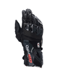 Alpinestars GP Pro R4 handsker, motorcykelracinghandsker til herrer, sort læder med DFS-knobeskyttelse og manchetbeskyttelse, CE-certificeret