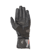 Alpinestars SP-8 V3 motorcykelhandsker i sort læder, håndflade med grebsforstærkninger og sikker velcrolukning.