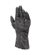 Alpinestars SP-8 V3 handsker, motorcykelracinghandsker til herrer, sort, gedeskind, dual density knobeskyttelse