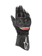 Alpinestars SP-8 V3 Air handsker, motorcykelracinghandsker, sort, perforeret læder og mesh, dobbelt densitet knobeskyttelse