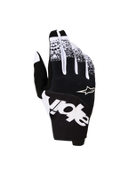 Alpinestars 2027 Techstar herre-motocrosshandsker i sort og hvid med dristig grafik og forstærket tekstilchassis.