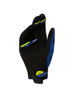 Alpinestars Megawatt V2 Air handsker, motocross- og enduro-motorcykelhandsker i blå og sort, set fra bagsiden der viser åndbart 3D-mesh og neoprenmanchet