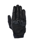 Alpinestars SP X 7 handsker, korte motorcykelhandsker til vejbrug, sort, perforeret læder for luftgennemstrømning, TPU-knobeskyttelse med dobbelt densitet, Alpinestars stjernelogo på håndleddet og ergonomiske fingerslidere