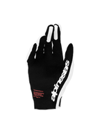 Alpinestars Supertech MX handsker, motocrosshandsker til racing, sort og hvid med røde detaljer og perforeret overside
