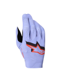Alpinestars 2027 Supertech MX handsker, lilla og sorte motocrosshandsker i perforeret strækbart tekstil med sømløs pasform