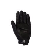 Alpinestars SP X 5 Air handsker, motorcykelhandsker, sort, håndfladevisning med perforeret læder, forstærkede håndfladeglidere og justerbar håndledsrem med hvidt stjernelogo, sporty beskyttelsesudstyr