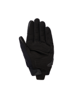 Alpinestars SP X 5 Air handsker, sorte, håndfladevisning med perforeret læder til luftstrøm, forstærkede overlays på håndfladen og en TPR-slider, designet til sport- og landevejskørsel