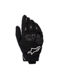 Alpinestars SP X 5 Air handsker, motorcykelhandsker til racing, sort med hvidt logo, med 3D-mesh-konstruktion, TPU-knobeskyttelse og fingerglidere