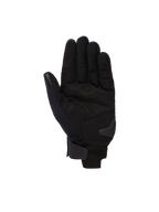 Alpinestars Reef V2 handsker, sort, motorcykelhandsker med kort manchet, visning af håndflade i syntetisk ruskind, forstærket polstring i håndfladen og krog-og-løkke-lukning ved håndleddet, moderne urbant design til landevejskørsel