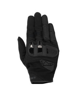Alpinestars Chrome V2 Gloves, Motorcycle Riding Gloves, Black Asphalt, featuring 3D soft TPU knuckle protection, stretch mesh ventilation panels, and accordion finger inserts, short cuff urban design