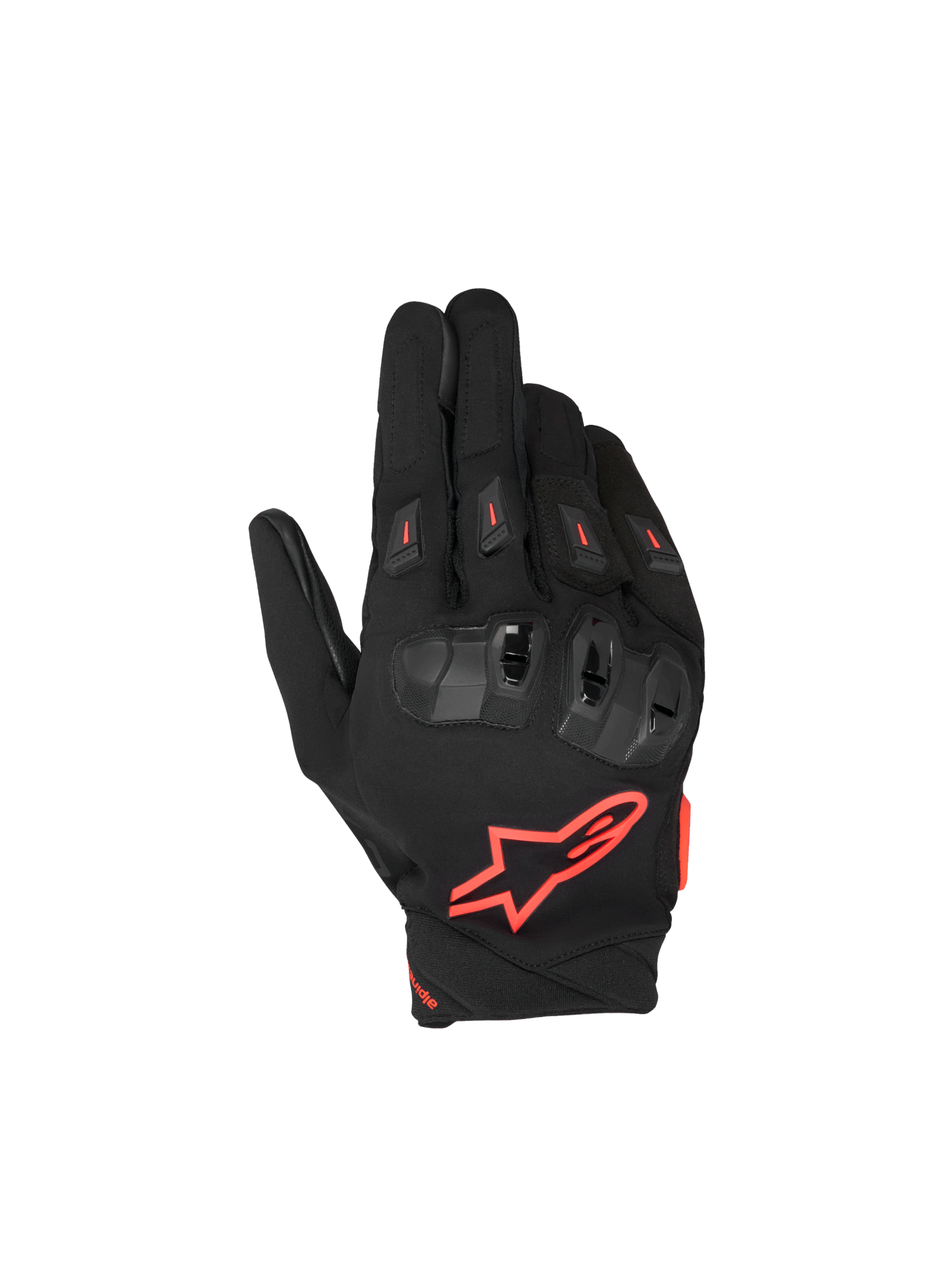 Alpinestars SP X 3 handsker, motorcykelracinghandsker til herrer, sort og rød, CE-certificeret med TPU-knobeskyttelse og åndbar 3D mesh.