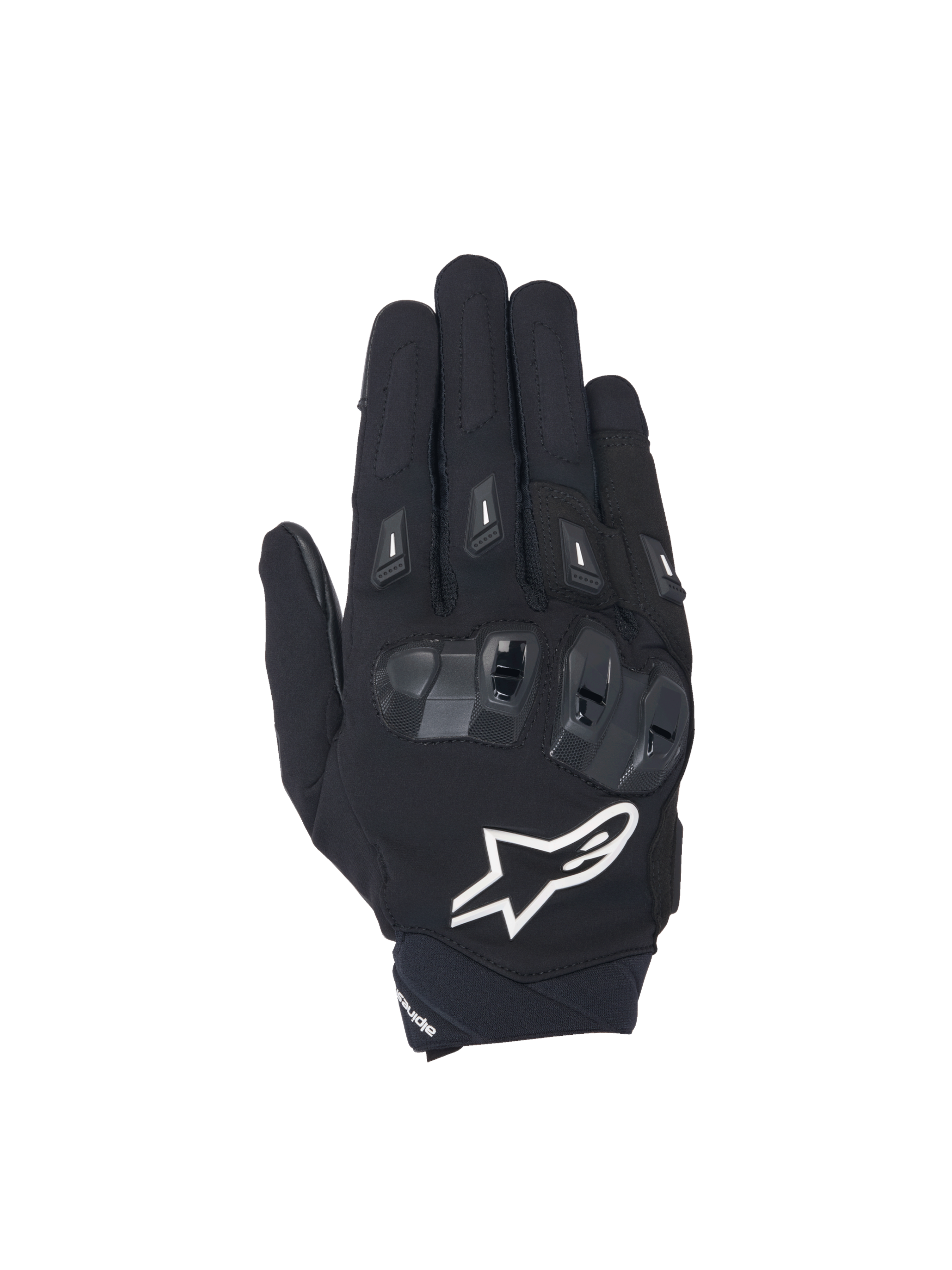 Alpinestars SP X 3 handsker, herre-racinghandsker i sort og hvid med TPU-knobeskyttelse og åndbare mesh-paneler