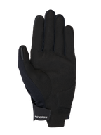 Alpinestars MM93 Reef V2 Gloves, Black Synthetic Suede Palm View, Padded Palm Reinforcement, Touchscreen Compatible Fingertips, Hook-and-Loop Wrist Strap with White Logo