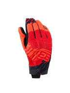 Alpinestars MM93 Reef V2 handsker, motorcykelhandsker med kort manchet, Red Fluo og Bright Red med sorte detaljer, med Marc Marquez MM93-grafik og integreret knobeskyttelse, moderne urbant design