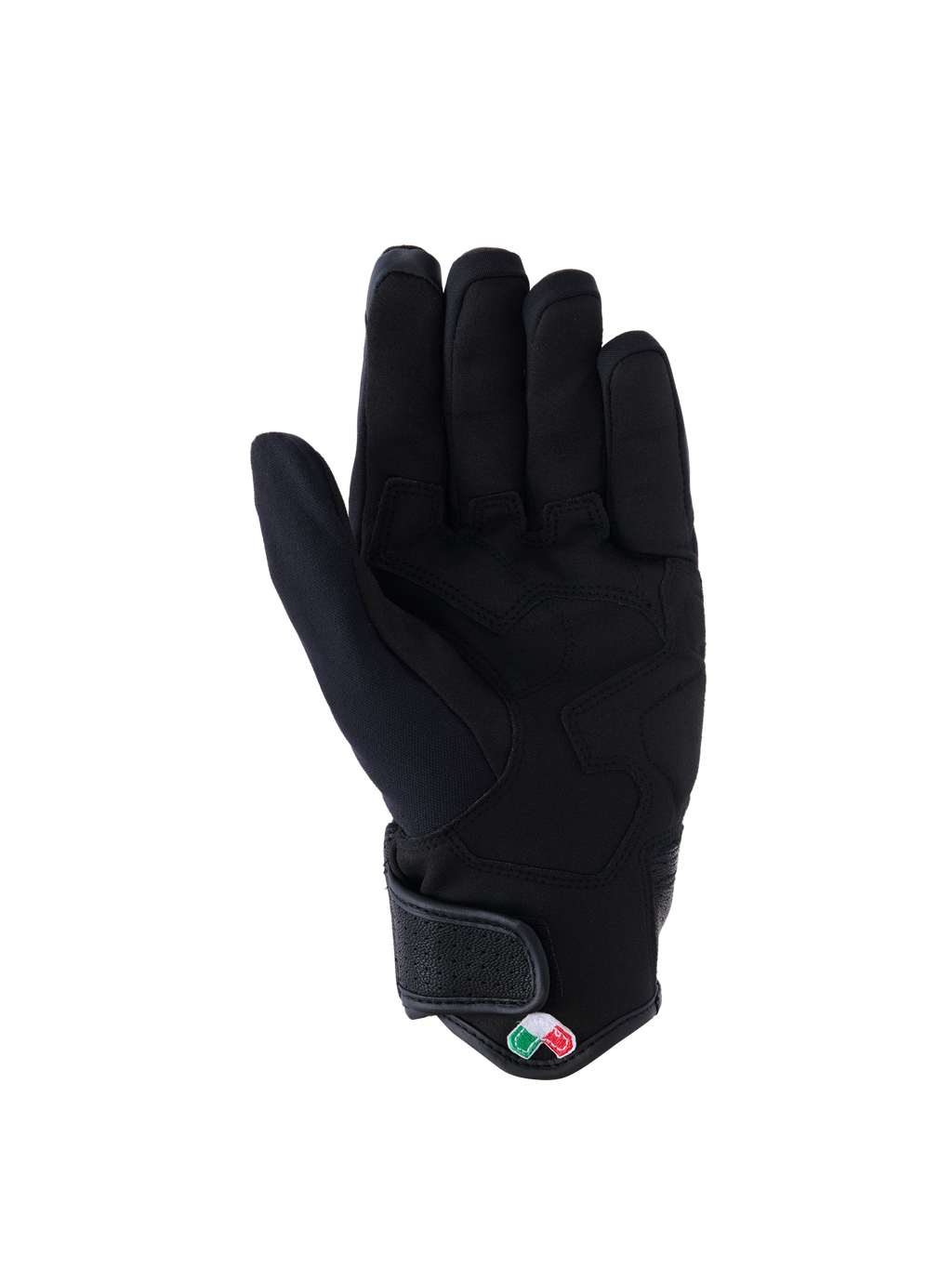 Alpinestars Tracker handsker, motorcykelhandsker, sort, håndfladevisning med syntetisk ruskind og forstærket polstring, kort manchet med velcrolukning, urbant køreudstyr