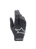 Alpinestars 2025 Radar handsker, letvægts herre-motocrosshandsker i sort og hvid med strækbar tekstilbaghånd.