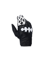 Alpinestars Celer V3 motorcykelhandsker i sort og hvidt gedelæder med hård knobeskyttelse til racing.
