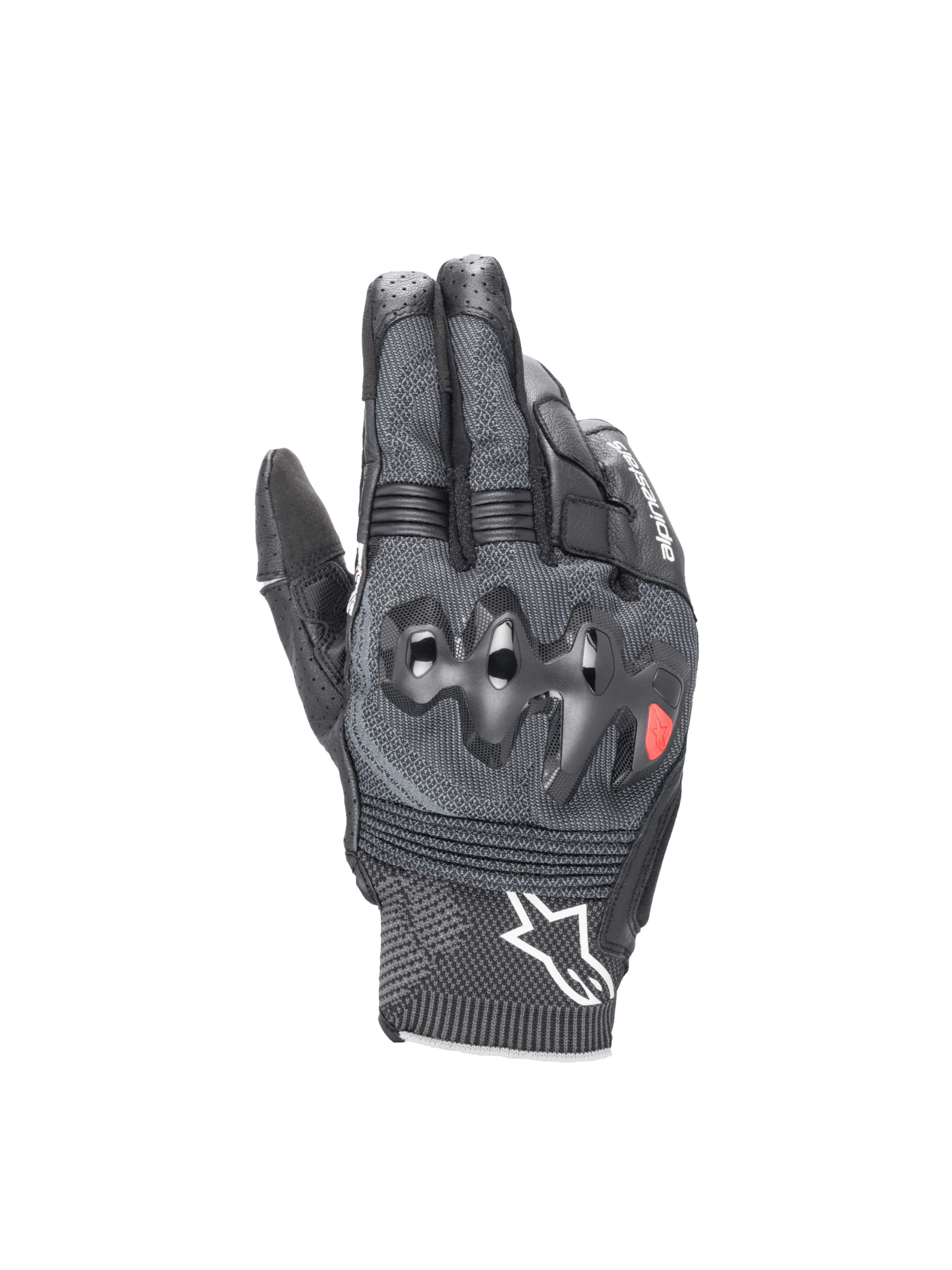 Alpinestars Morph Sport handsker, sort og grå motorcykelracinghandske med MorphTech Weave og knobeskyttelse mod stød.