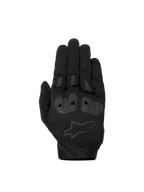 Alpinestars SP X 1 Gloves, black men's motorcycle racing gloves with TPR knuckle protection and CE certified textile.