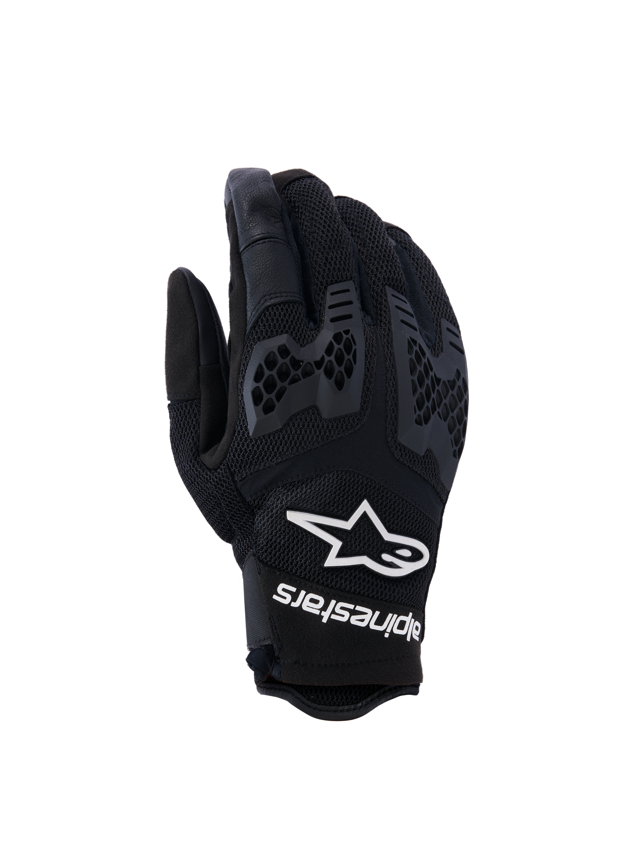 Alpinestars Manti Air Gloves, Motorcycle Riding Gloves, Black, Textured Honeycomb Ventilation, Hard Knuckle Protection, Ergonomic Design with Grip Sections, Wrist Strap Closure