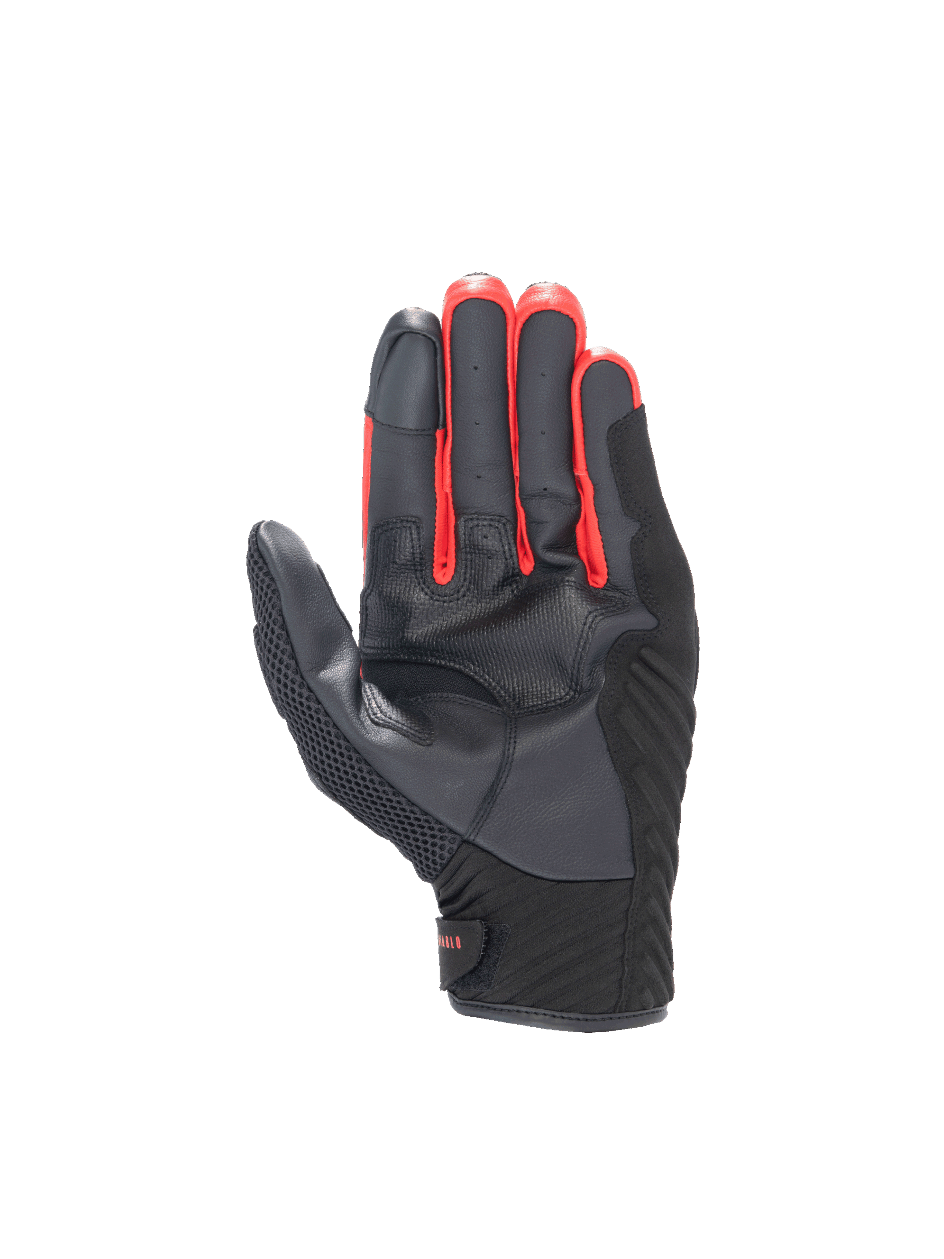 Alpinestars FQ20 SMX-1 Air V2 Monster handsker, sorte og røde motorcykelhandsker i læder med mesh og grebszone i håndfladen.