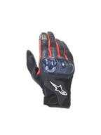 Alpinestars FQ20 SMX-1 Air V2 Monster handsker, motorcykelhandsker til herrer, sort og blå, åndbar mesh og læder med hård knoebeskyttelse.