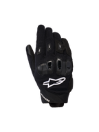 Alpinestars Stella SP X 3 handsker, motorcykelhandsker til damer, sorte med hvidt logo, med tekstureret mesh-stof og TPU-knobeskyttelse, sportsinspireret high-performance vejudstyr