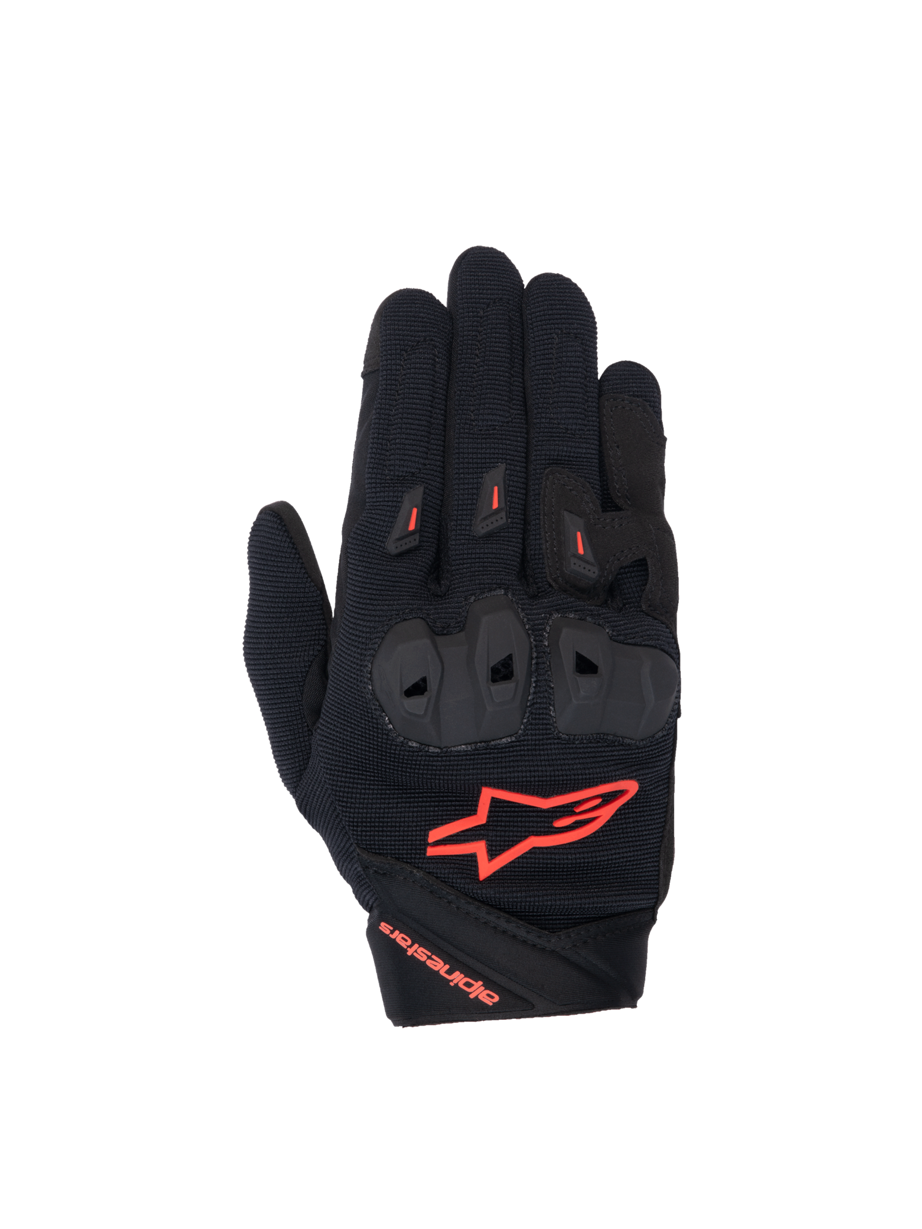 Alpinestars Stella SP X 1 handsker, dame-motorcykelhandsker til road racing, sort og rød, ventileret tekstil med TPR-knoer